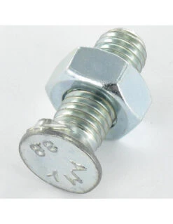 1 X Boulon De Charrue Tête Fraisée TF M10X40 2 Ergots Classe 8.8 Acier Zingué