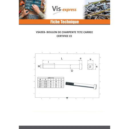 1 X Boulon (vendu Avec Ecrou) Charpente M18X575 Tête Carrée 30X30X13 Acier Zingué 2 1 X Boulon (vendu Avec Ecrou) Charpente M18X575 Tête Carrée 30X30X13 Acier Zingué – Image 2