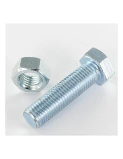 1 X Boulon (vendu Avec Ecrou) Tête Hexagonale TH M24X140 Classe 8.8 Acier Zingué NO LOGO