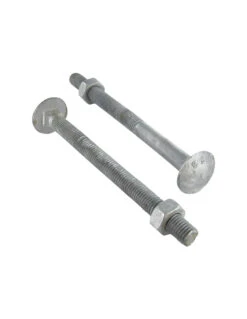 1 X Boulon (vendu Avec Ecrou) TRCC JAPY Tête Ronde Collet Carré M10X190 Filetée Sur 100 Classe 6.8 Forte Tenue à La Corrosion