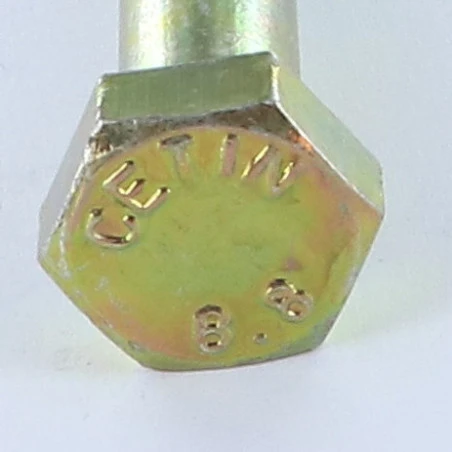 1 X Corps De Boulon Filetage Partiel Tête Hexagonale TH M8X110 Classe 8.8 Bichromaté 2 1 X Corps De Boulon Filetage Partiel Tête Hexagonale TH M8X110 Classe 8.8 Bichromaté – Image 2