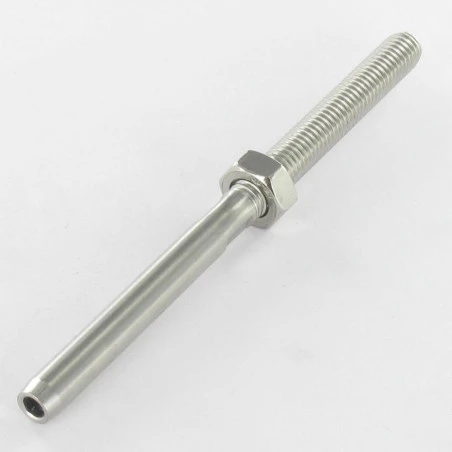 1 X Embout à Sertir Fileté Pas Gauche Inox A4 Câble 4 Longueur Total 110 2 1 X Embout à Sertir Fileté Pas Gauche Inox A4 Câble 4 Longueur Total 110 – Image 2