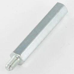 1 X Entretoise Hexagonal Mâle Femelle M2.5/6 5X40 Filetée Sur 6 Acier Zingué Blanc