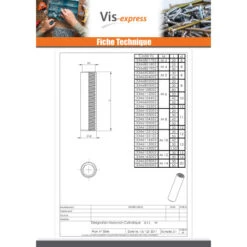 1 X Manchon Cylindrique M10X45 Diamètre Extèrieur 13 Bichromaté -Vis Express Magasin manchon cylindrique m10x45 diametre exterieur 13 bichromate 2