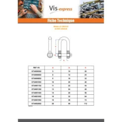 1 X Manille Droite à Piton à Oeil Acier Zingué 18 5 1 X Manille Droite à Piton à Oeil Acier Zingué 18 -Vis Express Magasin manille droite a piton a oeil acier zingue 18 2
