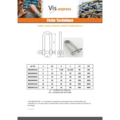 1 X Manille Droite Longue Forgée Inox A4 Diamètre 8 -Vis Express Magasin manille droite longue forgee inox a4 diametre 8 2