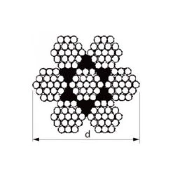 1 X Mètre De Câble Souple Diamètre 12 Inox A4 7X19 Charge De Rupture 7500 Kg (vendu Au M)