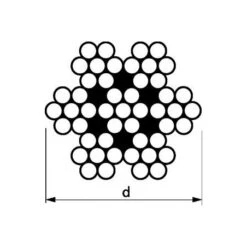 1 X Mètre De Câble Souple Diamètre 1.5 Inox A4 7X7 Charge De Rupture 140 Kg (vendu Au M)