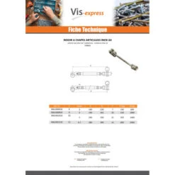 1 X Ridoir à Chapes Articulées Inox A4 Diamètre 12 7 1 X Ridoir à Chapes Articulées Inox A4 Diamètre 12 -Vis Express Magasin ridoir a chapes articulees inox a4 diametre 12 3