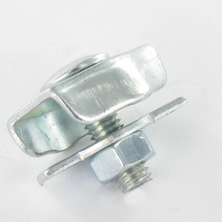 1 X Serre Cable Plat Simple Acier Zingué Câble De 3 2 1 X Serre Cable Plat Simple Acier Zingué Câble De 3 – Image 2