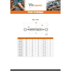 1 X Tendeur Crochet Crochet 10X125 Acier Zingué -Vis Express Magasin tendeur crochet crochet 10x125 acier zingue 2