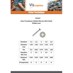 1 X Vis Autotaraudeuse Pour Plastique Tête Fraisée TF Phillips 1.6X4 Acier Zingué 5 1 X Vis Autotaraudeuse Pour Plastique Tête Fraisée TF Phillips 1.6X4 Acier Zingué -Vis Express Magasin vis autotaraudeuse pour plastique tete fraisee tf phillips 16x4 acier zingue 2