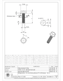 1 X Vis Autotaraudeuse Tête Hexagonale TH Embase Collerette Lisse 5X8 Acier Zingué -Vis Express Magasin vis autotaraudeuse tete hexagonale th embase collerette lisse 5x8 acier zingue 4