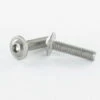 1 X Vis Métaux BHC (Tête Bombée Hexagonal Creux) Embase Collerette M10X40 Clé De 6 HC6 Inox A2