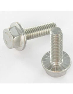 1 X Vis Métaux Tête Hexagonale TH Embase Collerette Crantée M10X20 Inox A2