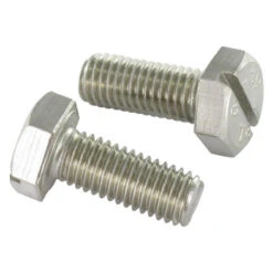 1 X Vis Métaux Tête Hexagonale TH Fendue Inox A2 M8X40