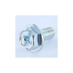 1 X Vis Métaux Tête Hexagonale TH Fendue Phillips Numéro 3 M6X12 Embase Collerette Crantée Classe 8.8 Acier