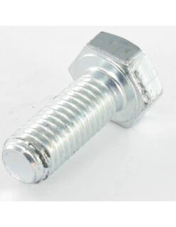 1 X Vis Métaux Tête Hexagonale TH M12X35 Classe 6.8 Acier Zingué Blanc