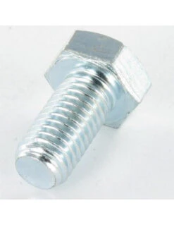 1 X Vis Métaux Tête Hexagonale TH M4X8 Classe 8.8 Acier Zingué Blanc
