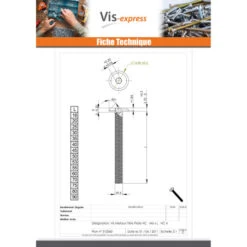 Vis Express Magasin -Vis Express Magasin vis metaux tete plate cle de 4 hc4 m6x25 acier zingue blanc frein filet 1
