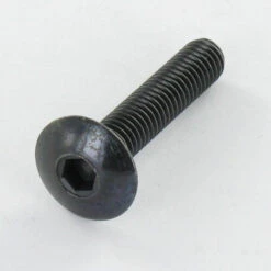 1 X Vis Poelier Tête Ronde Large Tête Ronde Large M6X46 Clé De 4 HC4 Acier Zingué Noir
