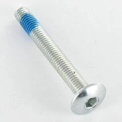 1 X Vis Poelier Tête Ronde Large TRL M6X40 Clé De 4 HC4 Acier Zingué Frein Filet