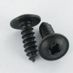 1 X Vis Tôle Poelier Tête Ronde Large Tête Ronde Large Pozi 4.2X16 Acier Zingué Noir