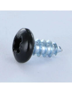 1 X Vis Tôle Tête Cylindrique Large Tête Cylindrique Bombée Large TCBL Pozi 4.2X9.5 Acier Zingué RAL9005 Noir