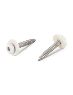1 X Vis Tôle Tête Cylindrique TC TORX T15 + Rondelle Nylon 3.9X19 Inox A2 Blanc