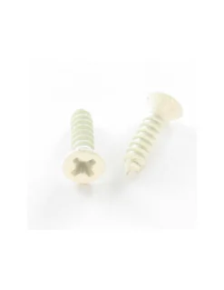 1 X Vis Tôle Tête Fraisée TF Pozi 2.9X9.5 Acier Zingué RAL9010 Blanc Pur