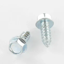 1 X Vis Tôle Tête Hexagonale TH Embase Collerette 5.5X13 Acier Zingué Blanc